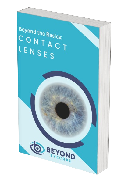 A mockup image of Beyond Eyecare's Contact Lens E-Book